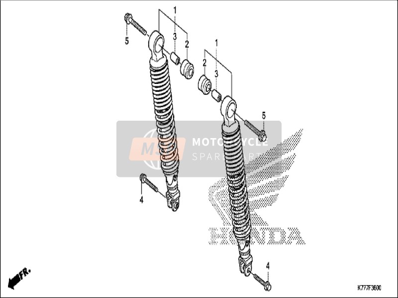 Honda SH125D 2019 Rear Cushion for a 2019 Honda SH125D